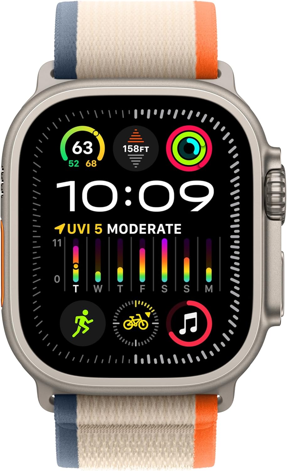 Apple Watch Ultra 2 (GPS + LTE) 49MM Titanium Case Orange/Beige Trail Loop (Pre-Owned)