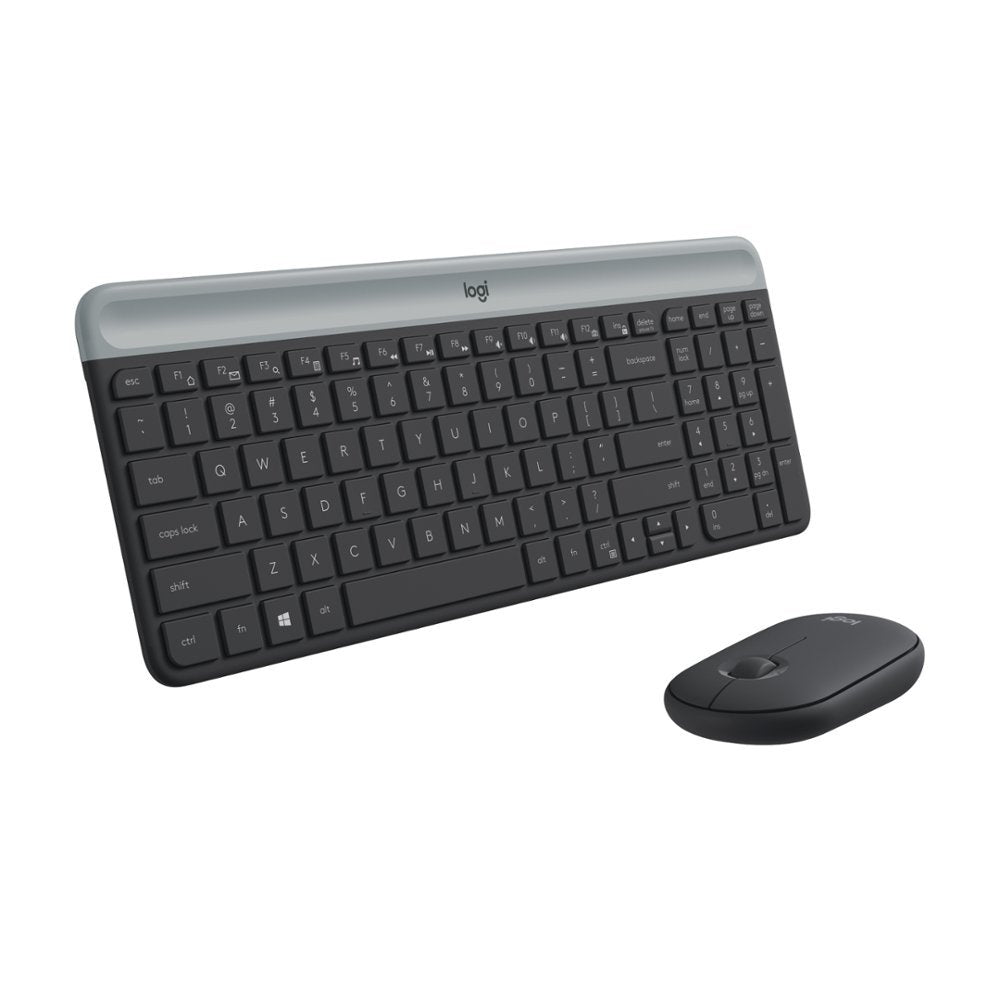 Logitech MK470 Full-size Wireless Scissor Keyboard and Mouse Bundle - Black/Gray (Refurbished)