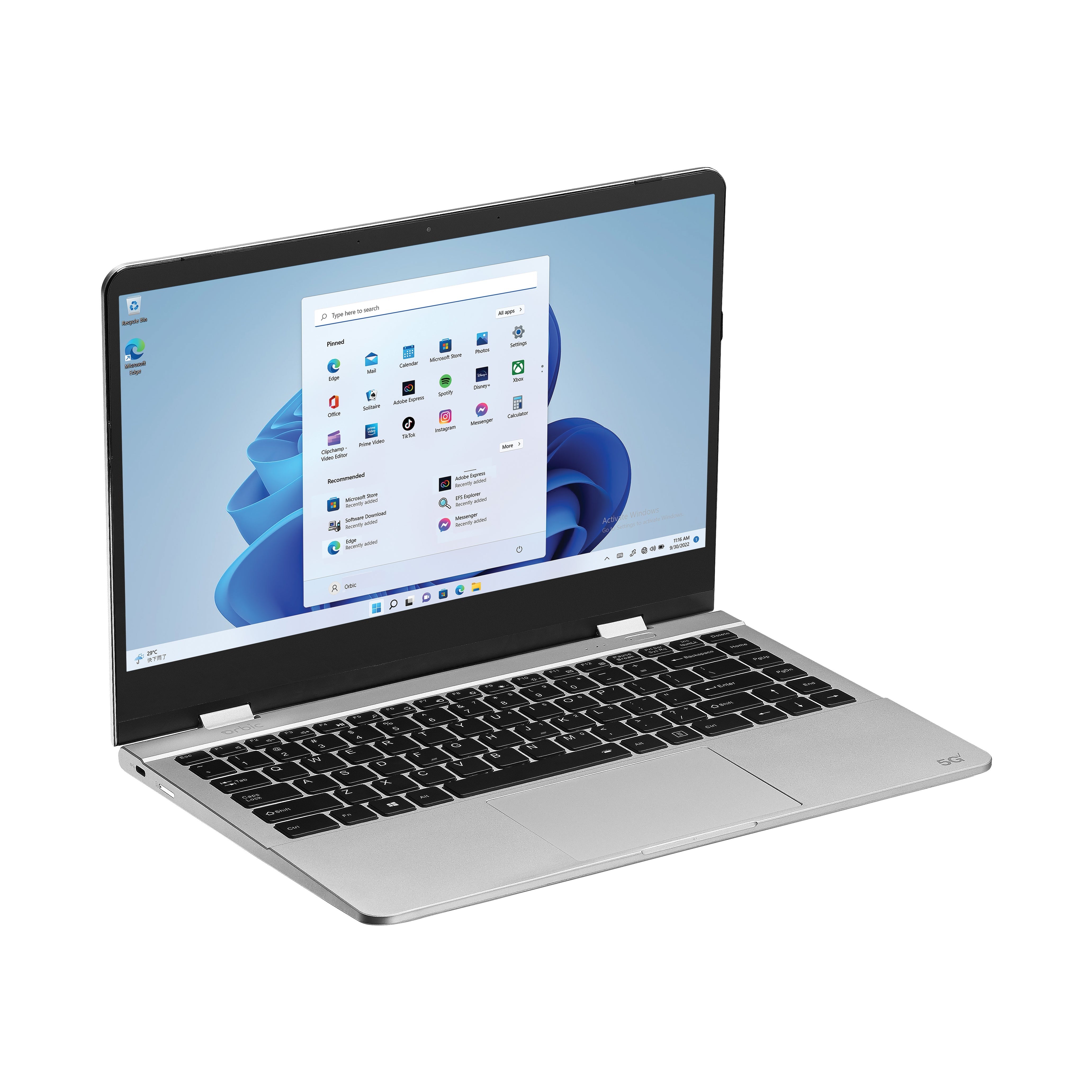 Orbic Airsurf 5G  UW 2023 Windows 10 Home, Intel Core i3, 16GB RAM, 512GB - Silver (Certified Refurbished)