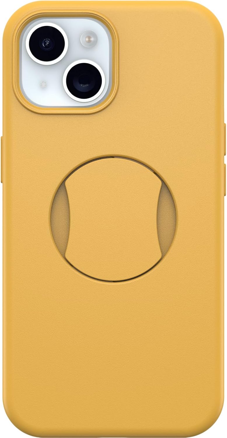 OtterBox OtterGrip SYMMETRY SERIES Case for Apple iPhone 15, 14 & 13 - Aspen Gleam 2.0 (Yellow) (Certified Refurbished)