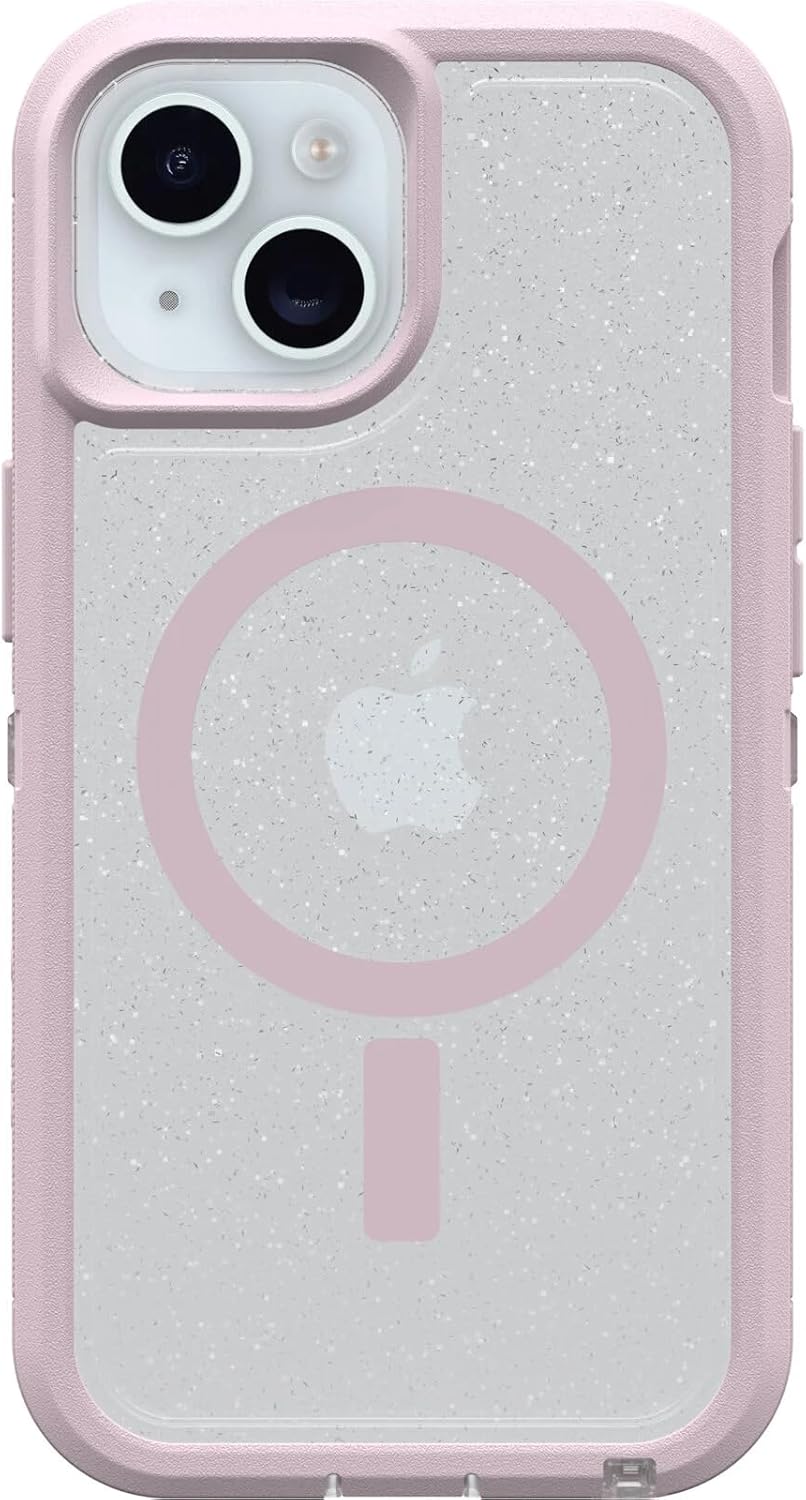 OtterBox DEFENDER SERIES XT Clear Case for iPhone 13, 14, 15 - Starry Mountain (Clear/ Stardust) (Certified Refurbished)
