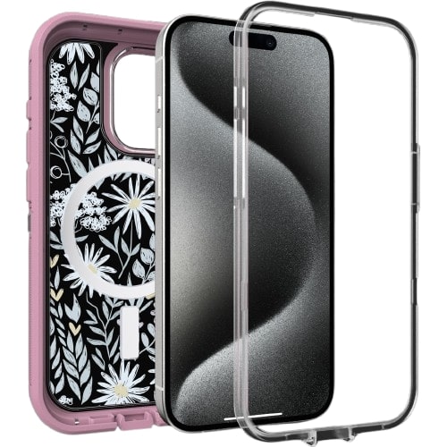 OtterBox DEFENDER SERIES XT case w/MagSafe for iPhone 15 Plus - Orchid Advice (77-93299)