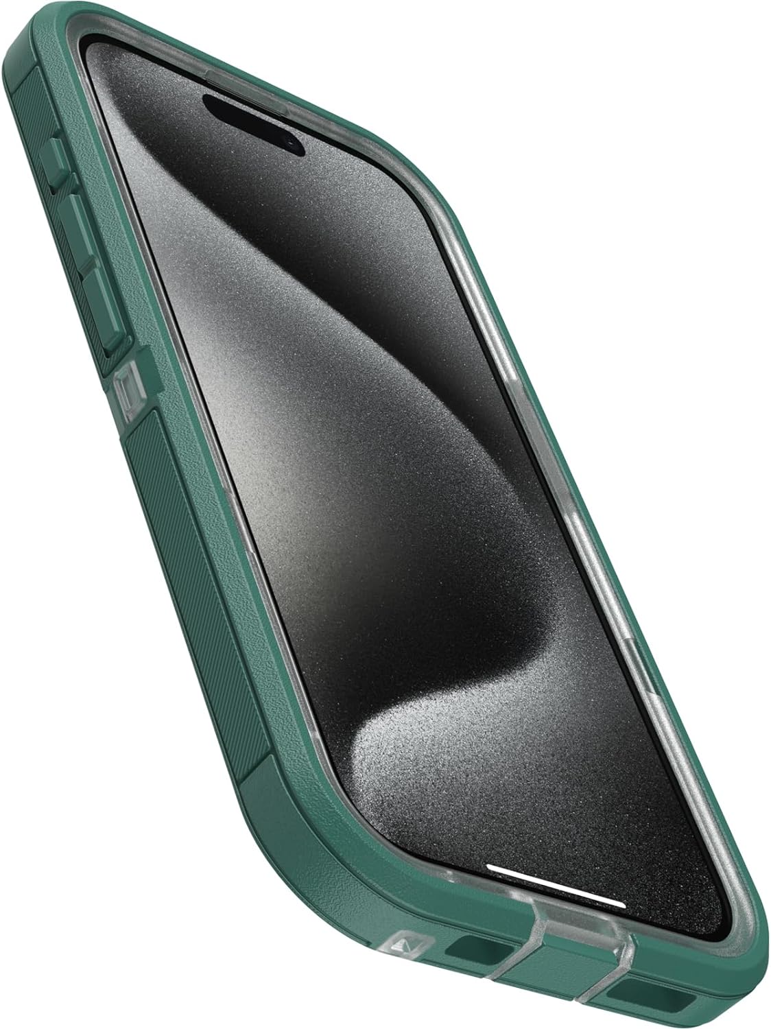 OtterBox DEFENDER SERIES XT Clear Case for iPhone 15 Pro Max - Velvet Evergreen (Clear / Green) (Certified Refurbished)