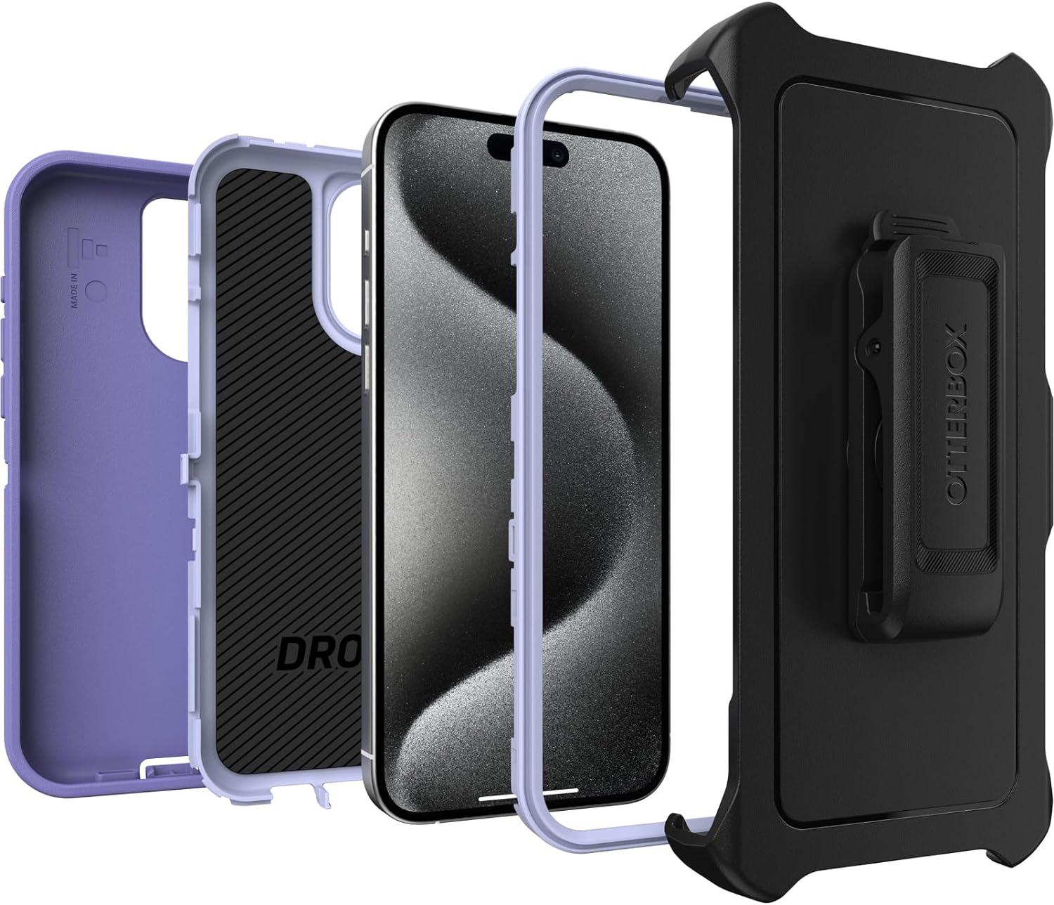 OtterBox DEFENDER SERIES Case for iPhone 15 Pro Max - Mountain Majesty (Purple) (Certified Refurbished)