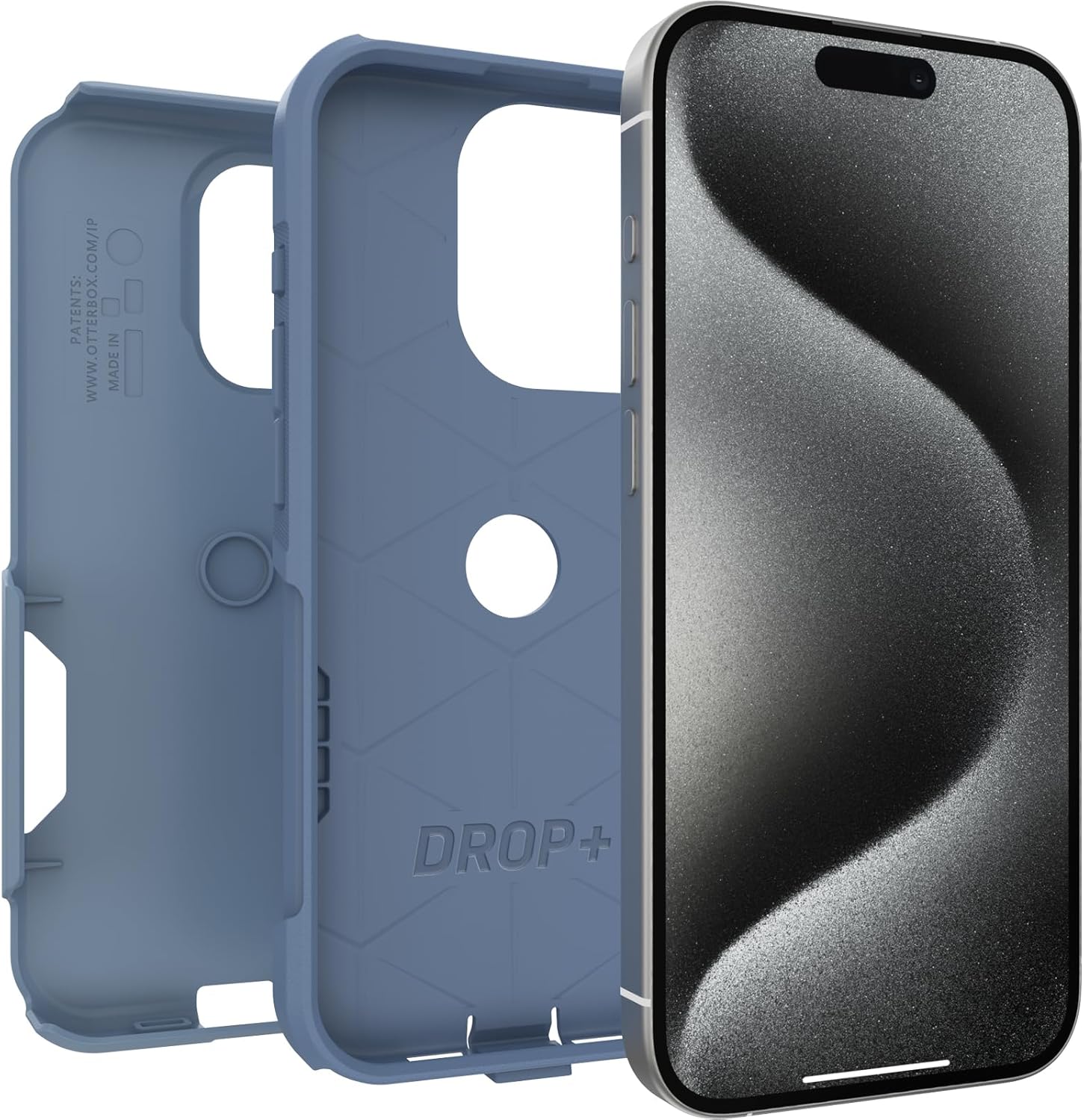OtterBox COMMUTER SERIES Case for iPhone 15 Pro - Crisp Denim (Blue) (Certified Refurbished)