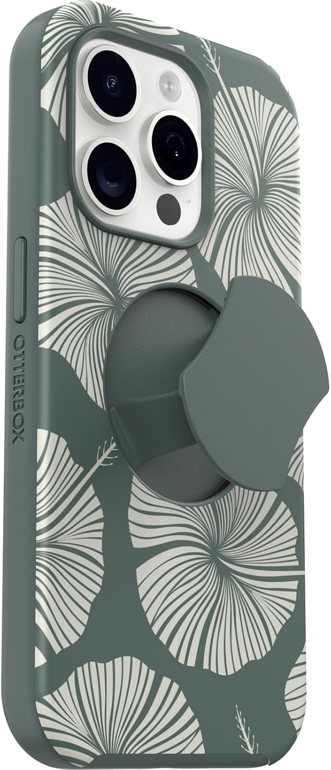 OtterBox OtterGrip SYMMETRY SERIES Case for iPhone 15 Pro Max - Island Getaway (Green) (Certified Refurbished)