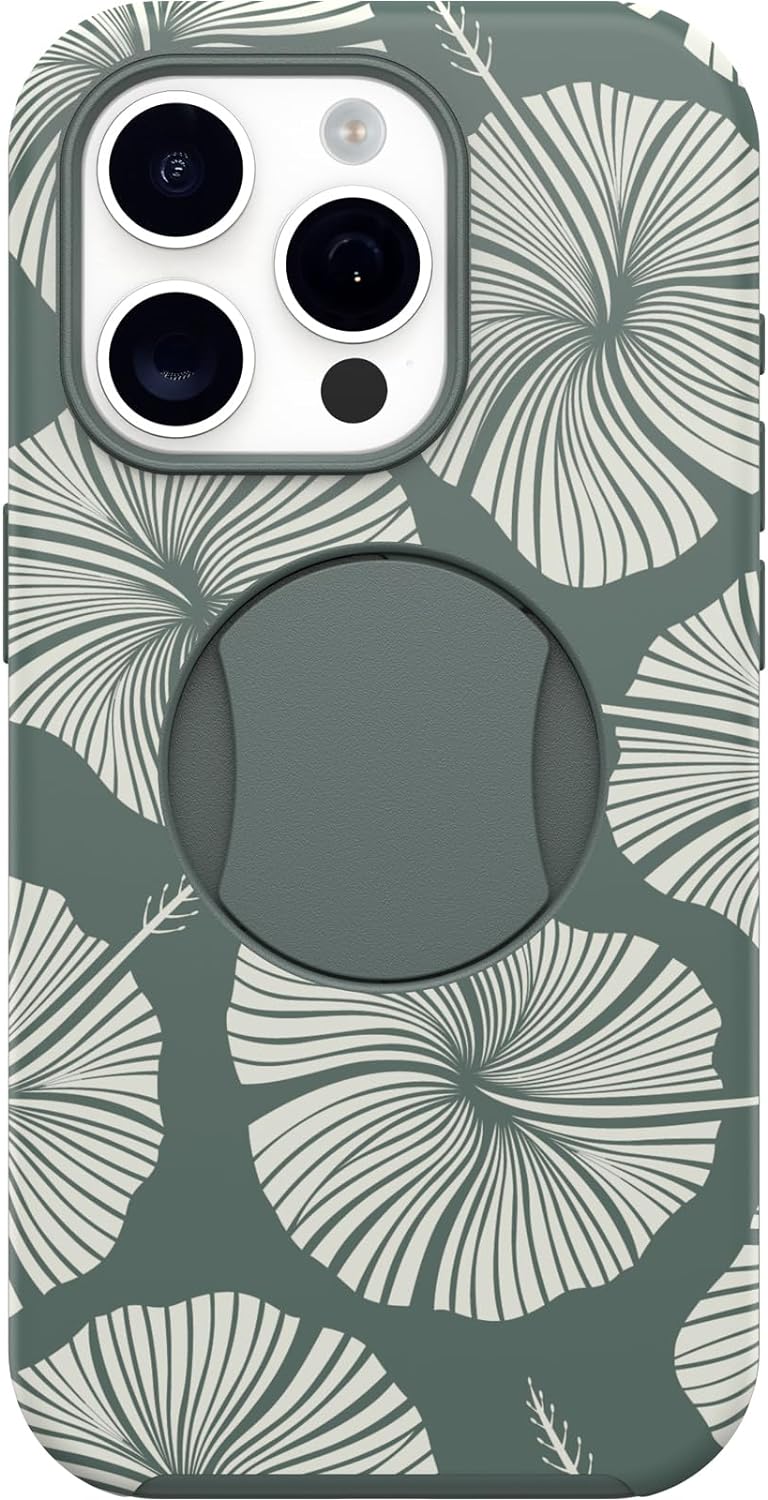 OtterBox OtterGrip SYMMETRY SERIES Case for iPhone 15 Pro Max - Island Getaway (Green) (Certified Refurbished)