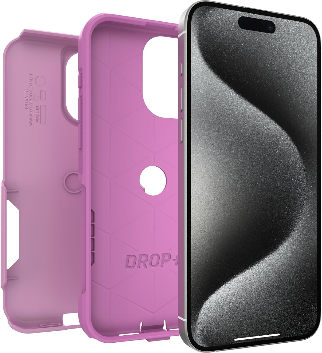 OtterBox COMMUTER SERIES Case for iPhone 15 Pro - Run Wildflower (Pink) (Certified Refurbished)