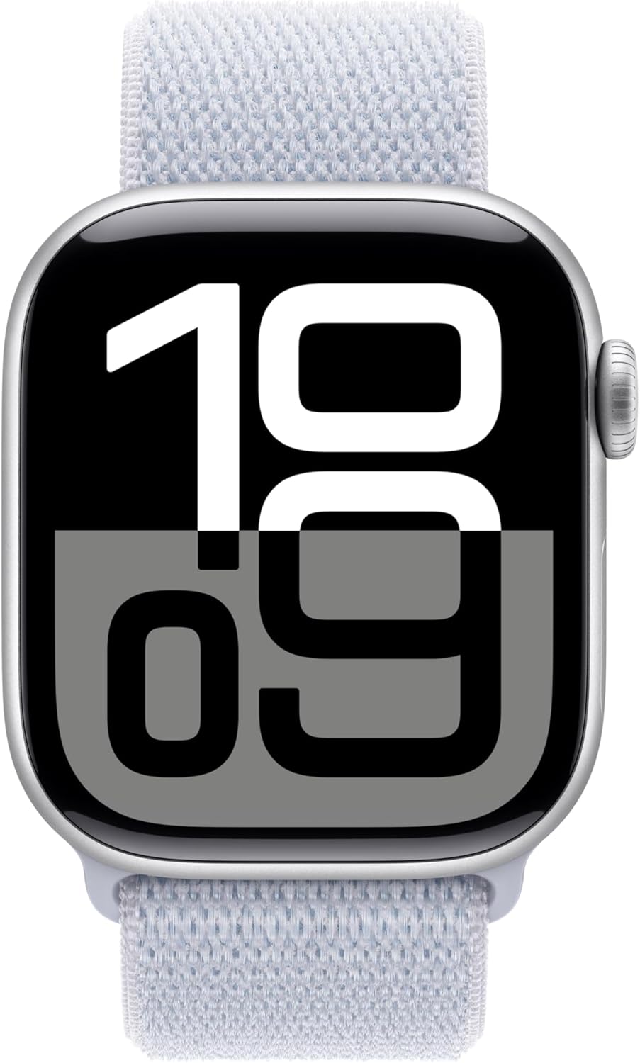Apple Watch Series 10 (GPS+LTE) 42MM Silver Aluminum Case Blue Cloud Sport Loop (Certified Refurbished)