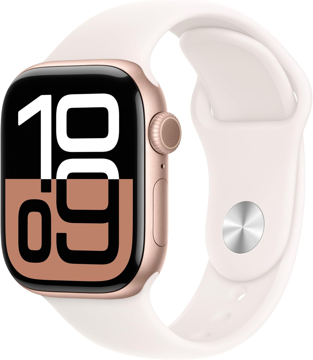 Apple Watch Series 10 (GPS+LTE) 42MM Rose Gold Aluminum Case Starlight Sport Band (Certified Refurbished)