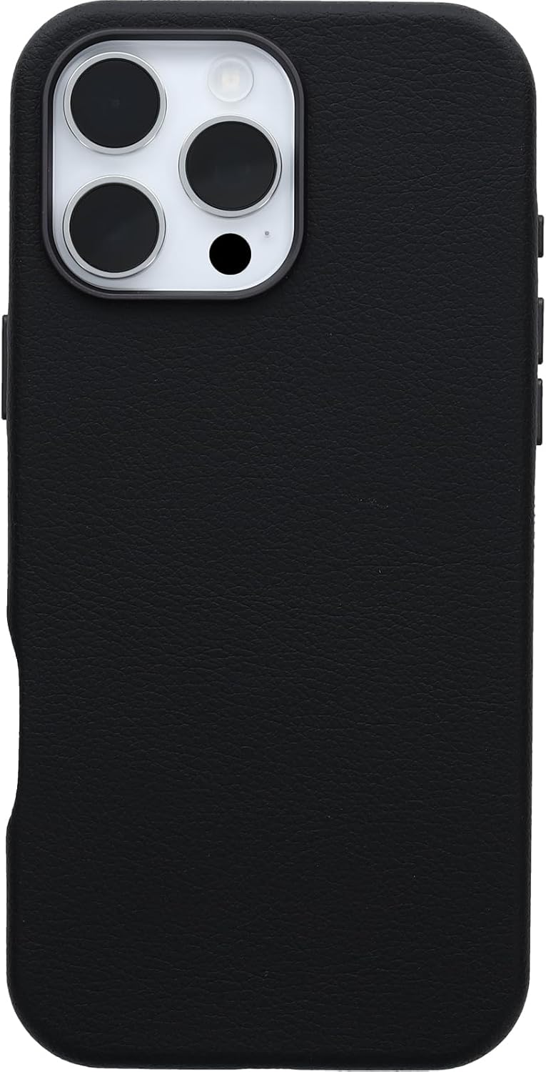 OtterBox SYMMETRY SERIES Cactus Leather Case for iPhone 16 Pro Max - Noir Ash (Black) (Certified Refurbished)