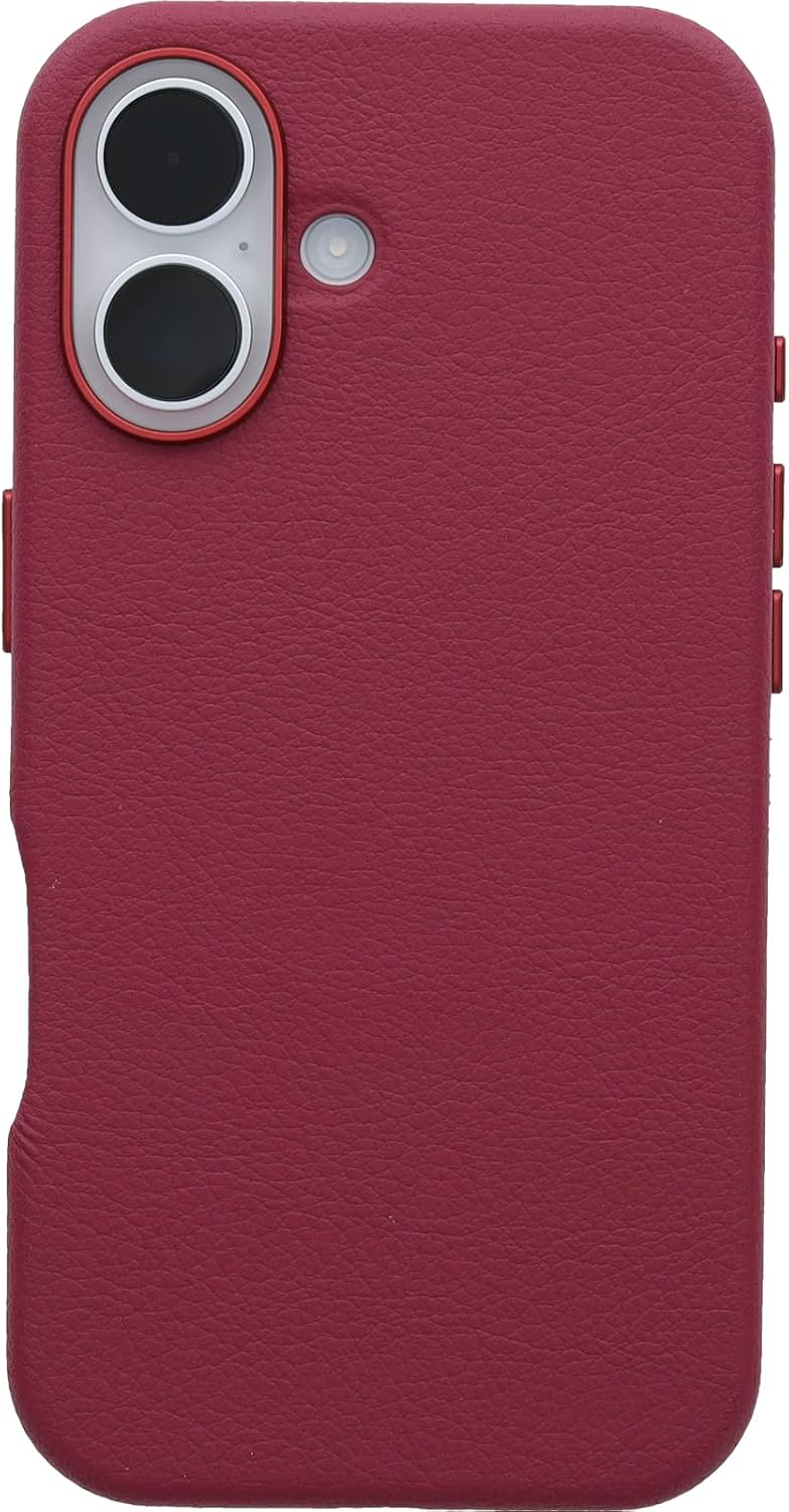 OtterBox SYMMETRY SERIES Cactus Leather  Case for iPhone 16 - Foxberry (Pink) (Certified Refurbished)