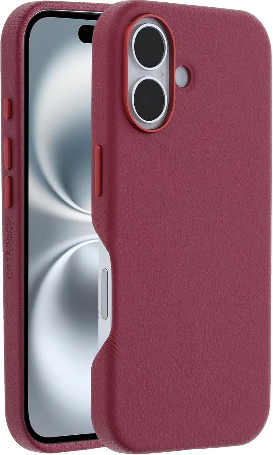 OtterBox SYMMETRY SERIES Cactus Leather Case for iPhone 16 Pro - Foxberry (Pink) (Certified Refurbished)