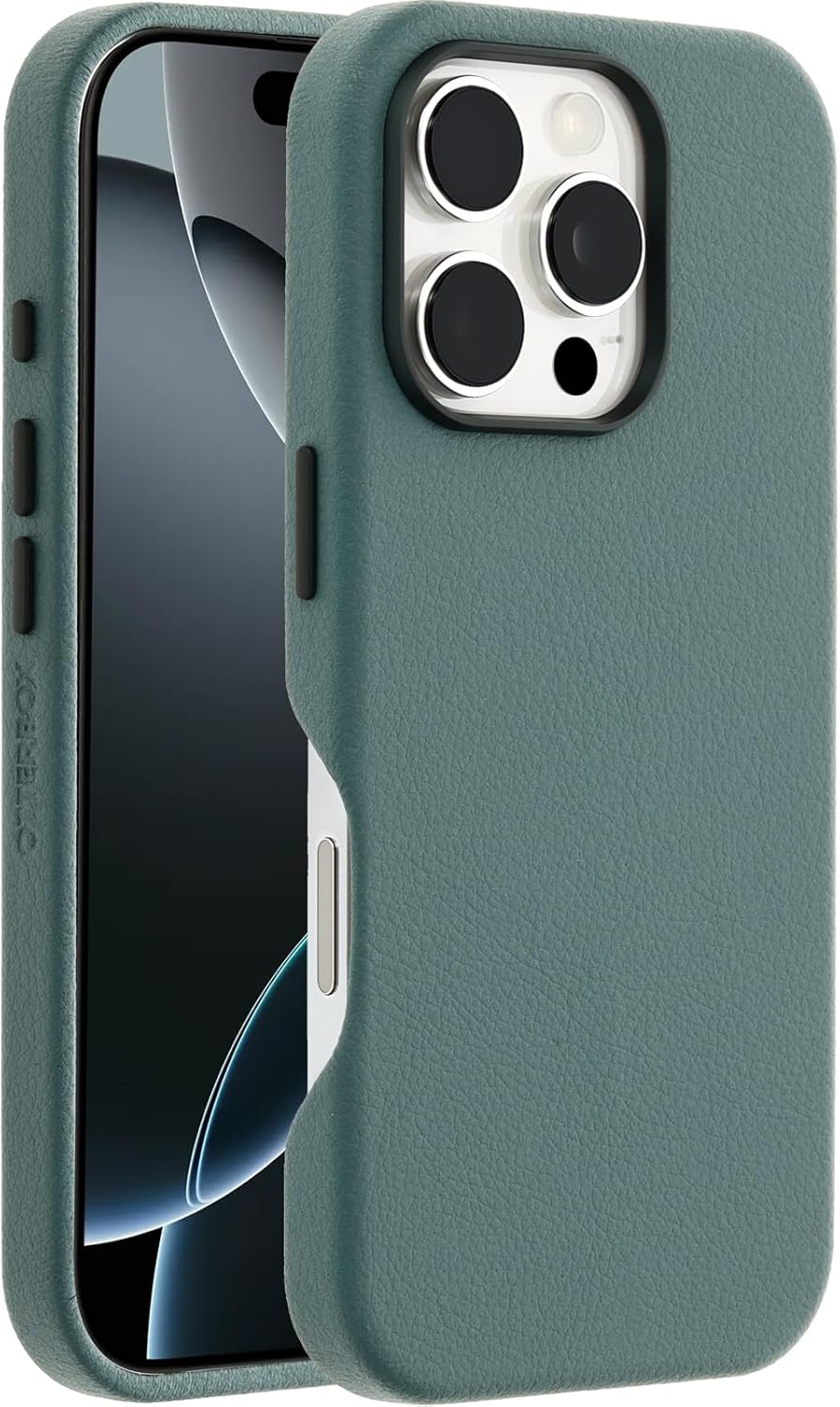 OtterBox SYMMETRY SERIES Cactus Leather Case for MagSafe iPhone 16 Pro - Sagebrush (Green) (Certified Refurbished)