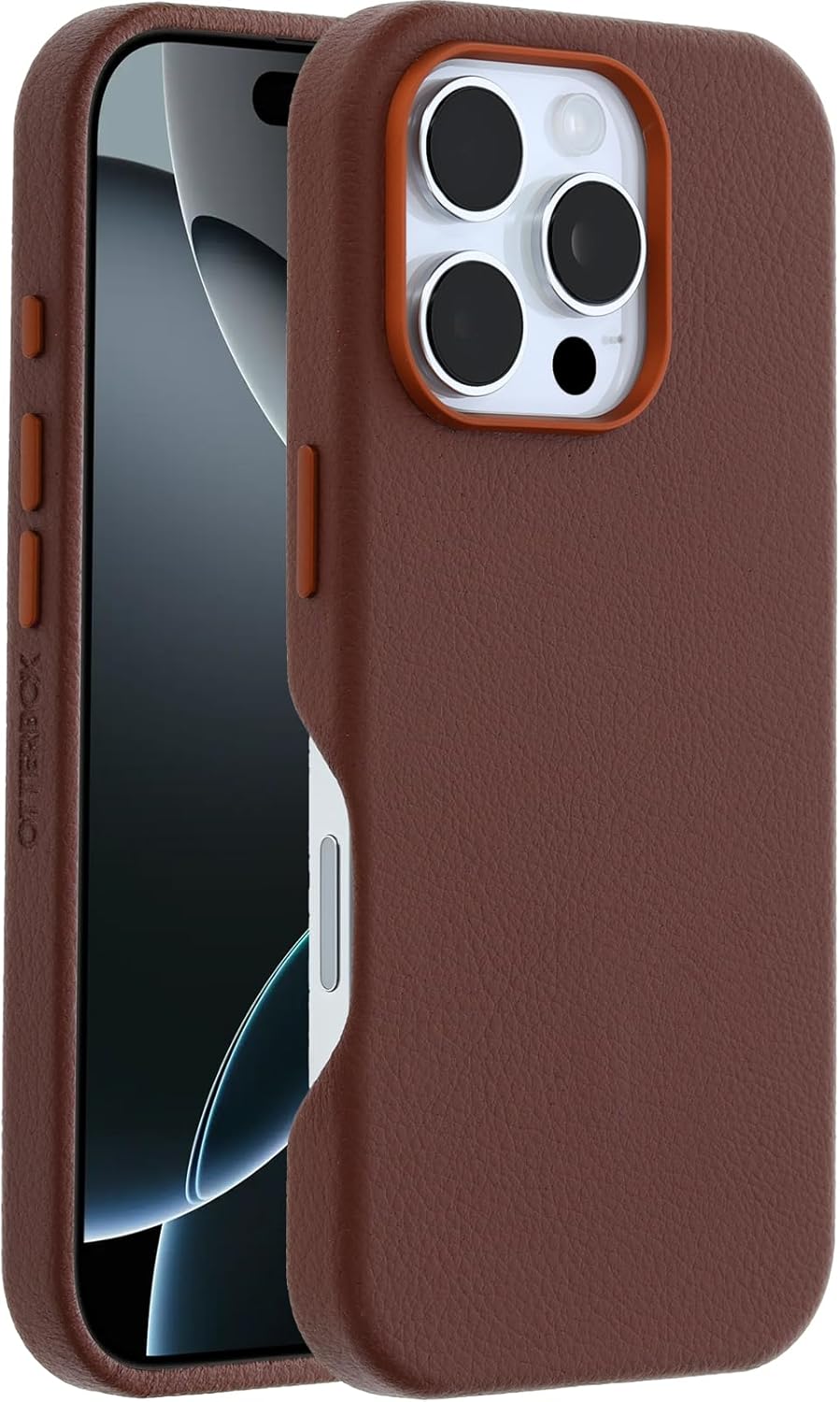 OtterBox SYMMETRY SERIES Cactus Leather Case for iPhone 16 Pro Max - Rich Adobe (Brown) (Certified Refurbished)