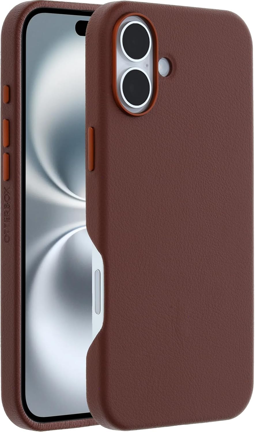 OtterBox SYMMETRY SERIES Cactus Leather Case for iPhone 16 Plus - Rich Adobe (Brown) (Certified Refurbished)