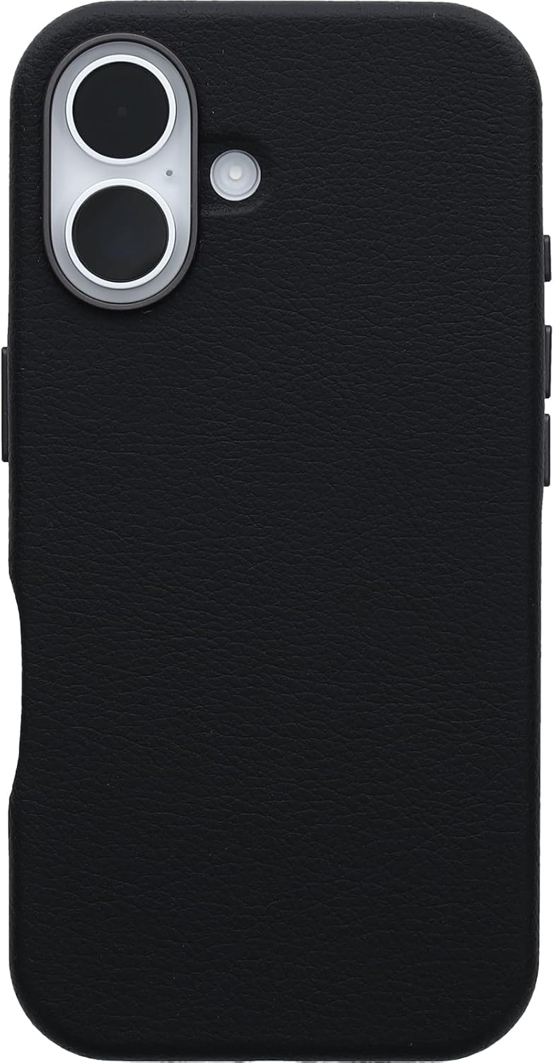 OtterBox SYMMETRY SERIES Cactus Leather Case for iPhone 16 Plus - Noir Ash (Black) (Certified Refurbished)