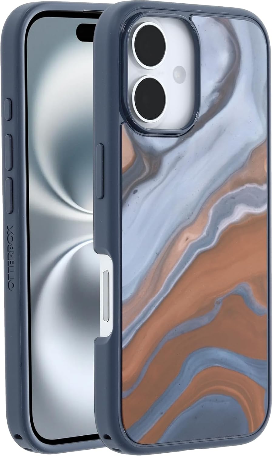 OtterBox SYMMETRY SERIES Case for Apple iPhone 16 - High Desert Marble (Blue) (Certified Refurbished)