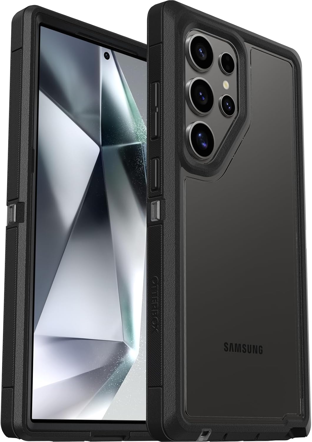 OtterBox DEFENDER SERIES XT Clear Case for Galaxy S24 Ultra - Dark Side (Clear / Black) (New)