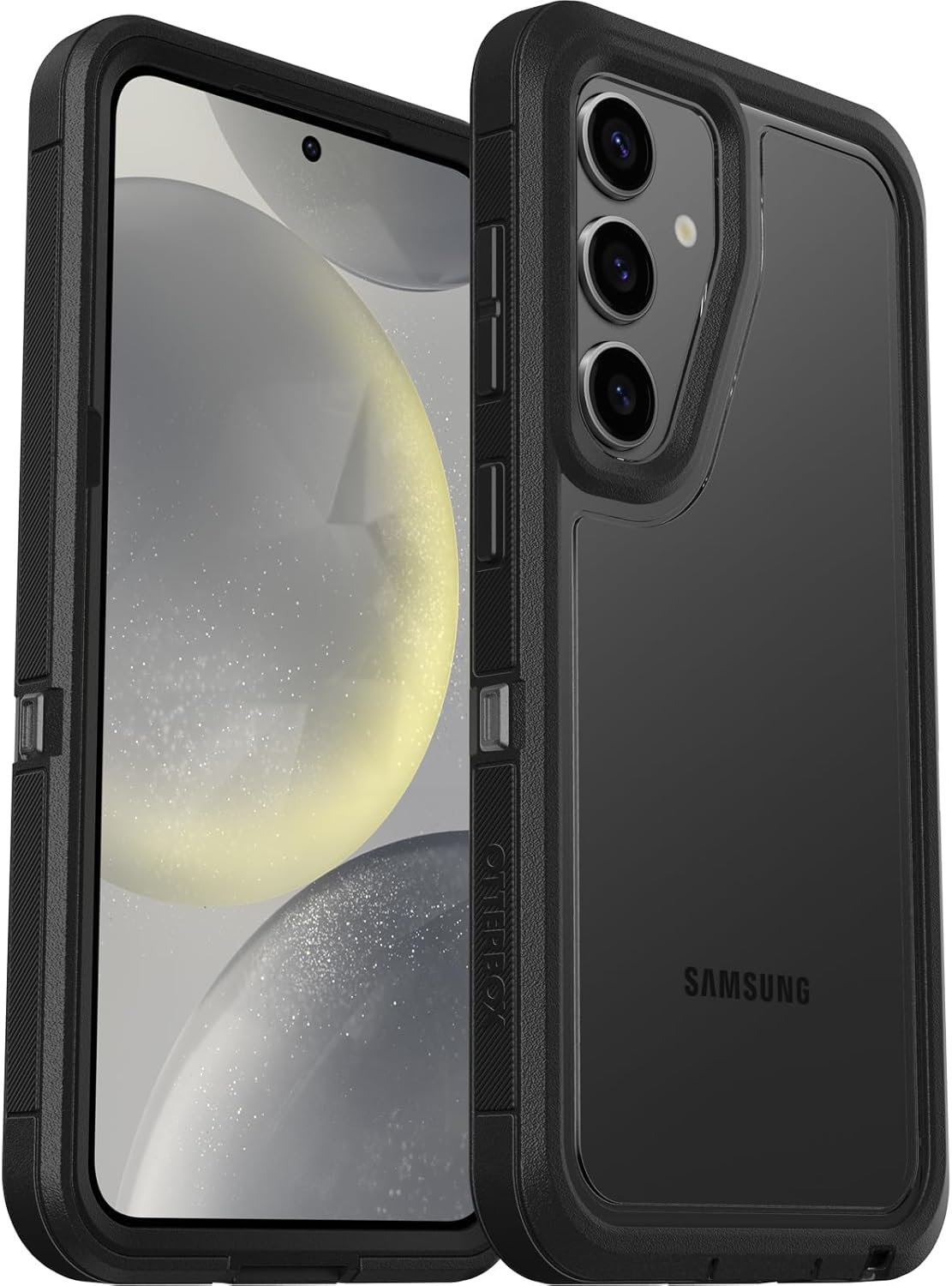 OtterBox DEFENDER SERIES  XT Clear Case for Galaxy S24 - Dark Side (Clear / Black) (Certified Refurbished)