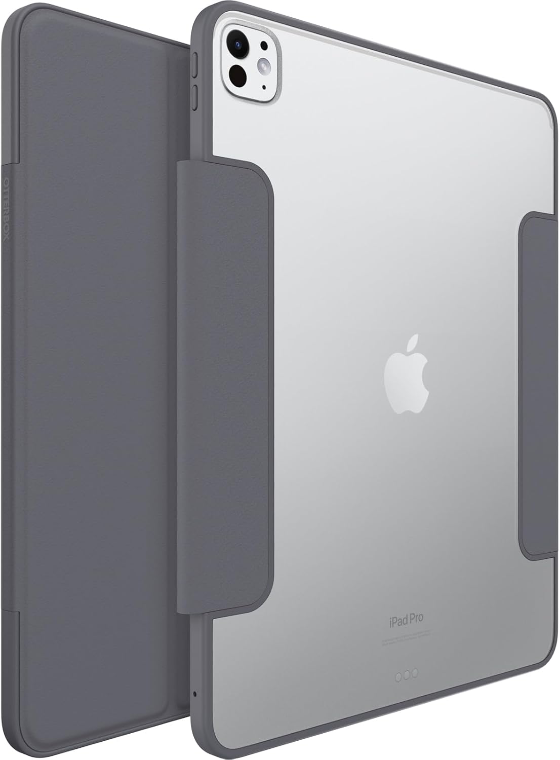 OtterBox SYMMETRY SERIES FOLIO Case for iPad Pro 13" (M4) - Thunderstorm (Clear/Dark Grey) (Renewed)