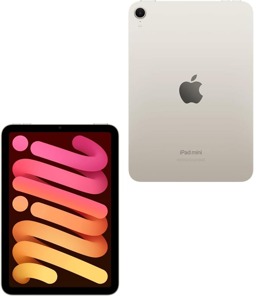 Apple iPad Mini (7th Gen, A17 Pro) 256GB(Wifi + Unlocked LTE) - Starlight (Refurbished)