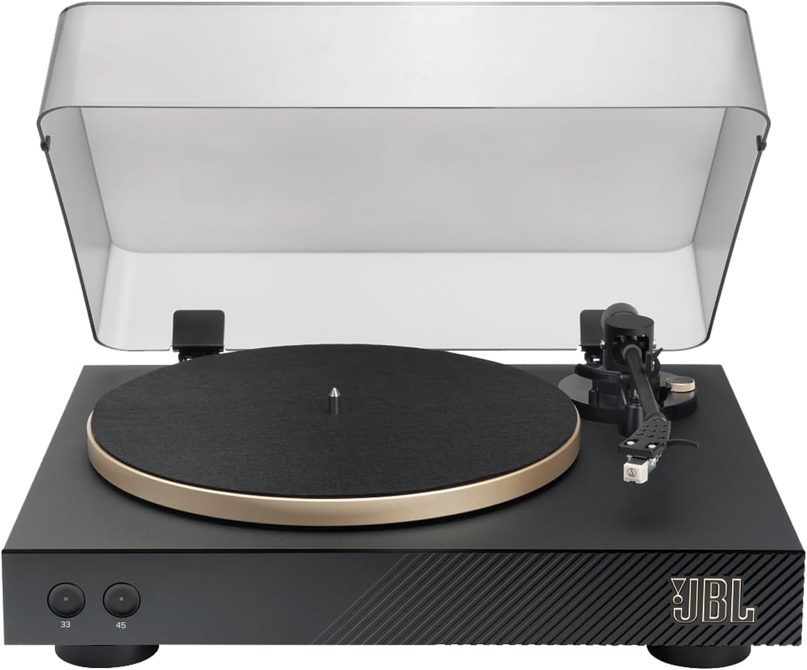 JBL Spinner BT Hi-Res Bluetooth Turntable - Black (Renewed)
