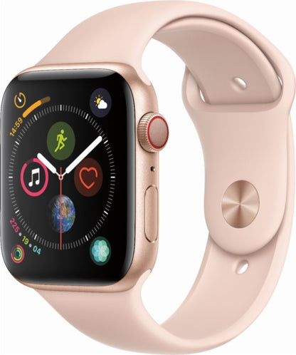 Apple Watch Series 4 (GPS + LTE) 40mm Gold Aluminum Case &amp; Pink Sand Sport Band (Certified Refurbished)