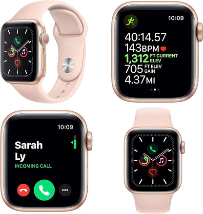 Apple Watch Series 4 (GPS + LTE) 44mm Gold Aluminum Case &amp; Pink Sand Sport Band (Pre-Owned)