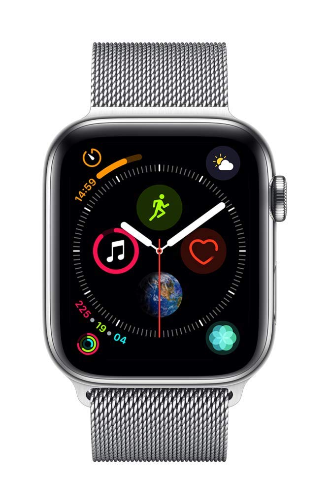 Apple Watch Series 4 (GPS+LTE) 44MM Silver Stainless Steel Case & Milanese Loop (Refurbished)