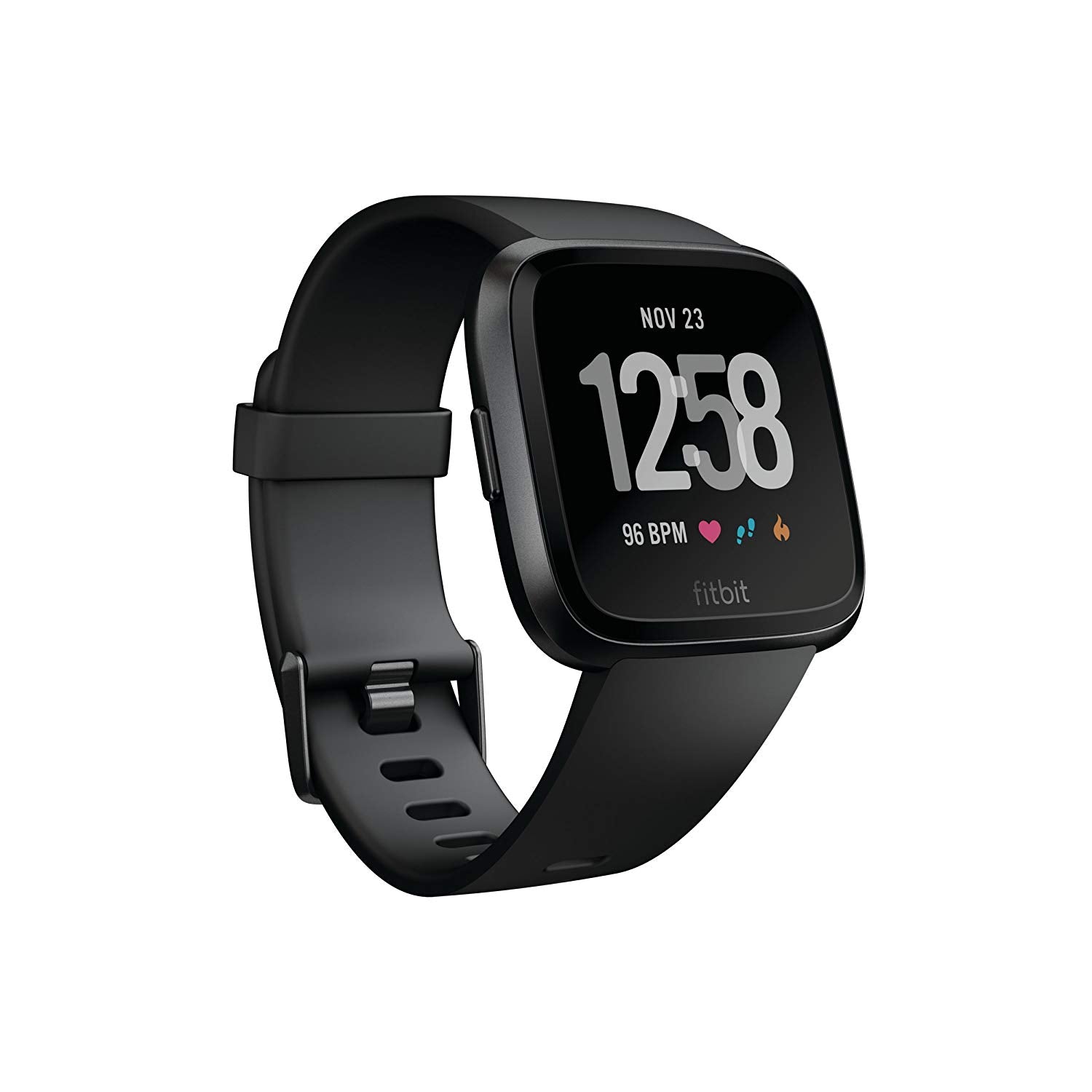 Fitbit Versa Fitness Smartwatch - Black (Certified Refurbished)