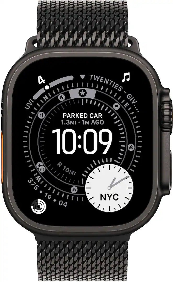 Apple Watch Ultra 3 (GPS + LTE) 49MM Black Titanium Case Black Milanese Loop (Renewed)