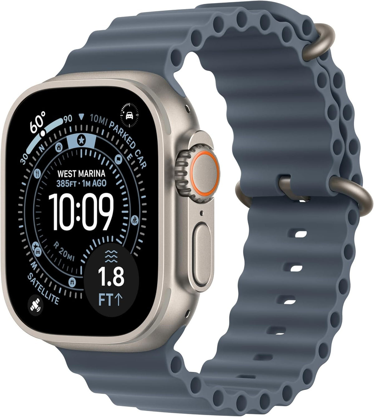 Apple Watch Ultra 3 (GPS + LTE) 49MM Titanium Case Anchor Blue Ocean Band (Pre-Owned)