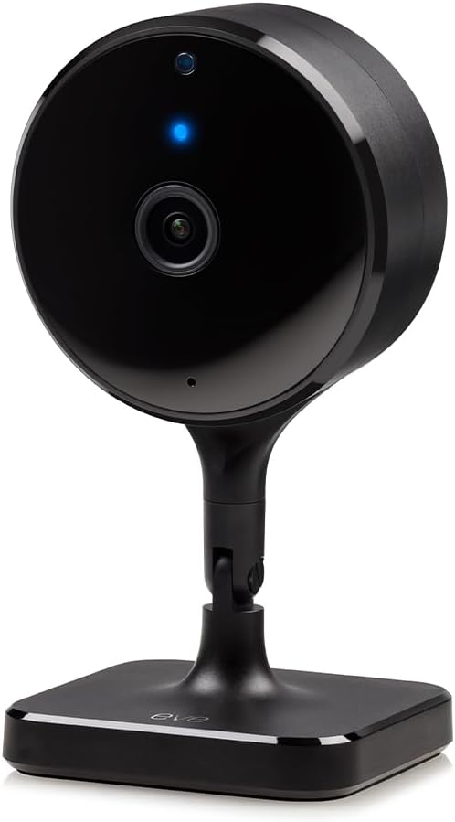 Eve Cam 1080p Indoor Wi-Fi Indoor Camera with Night Vision - Black (Renewed)