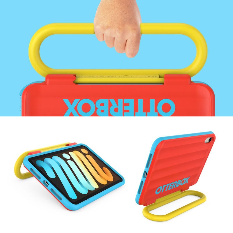 OtterBox Kids EasyClean Case with Screen Protector for iPad Mini (6th Gen) - Hearts and Craft (Renewed)