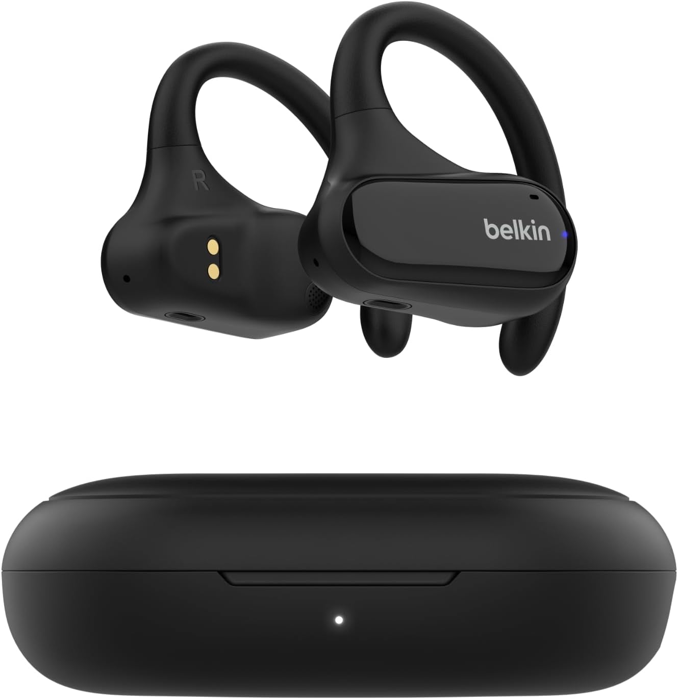 Belkin SoundForm Clearfit Open-Ear Wireless Earbuds - Black (Renewed)