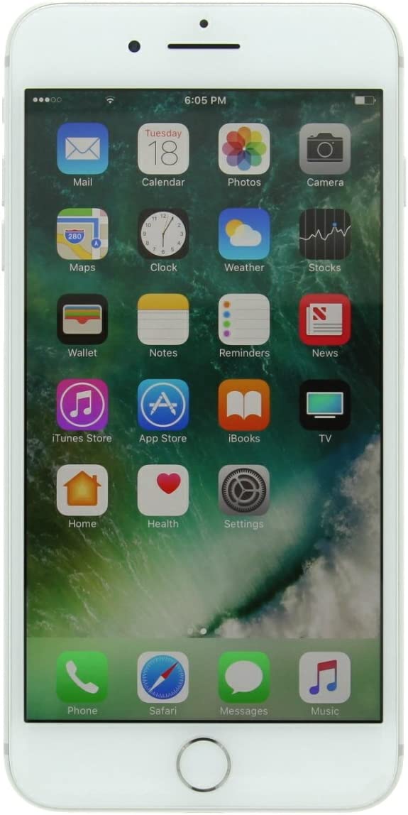 Apple iPhone 7 Plus Smartphone, 5.5-inch, 32GB, Unlocked All Carriers - Silver (Refurbished)