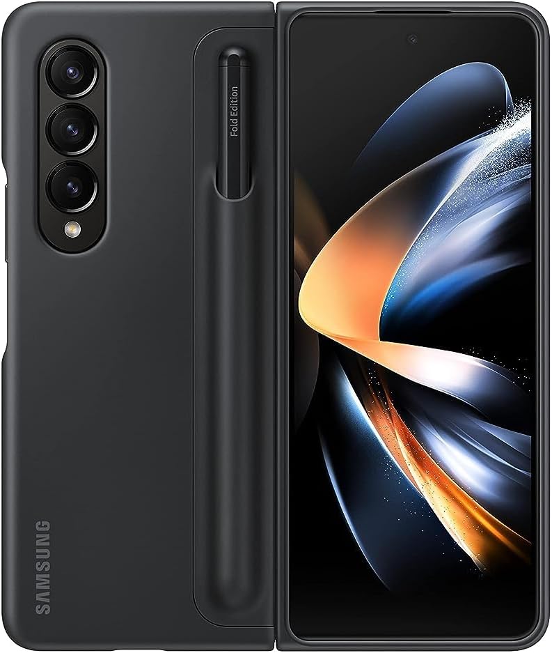 Samsung Galaxy Z Fold4 Standing Cover with Pen - Black (Renewed)
