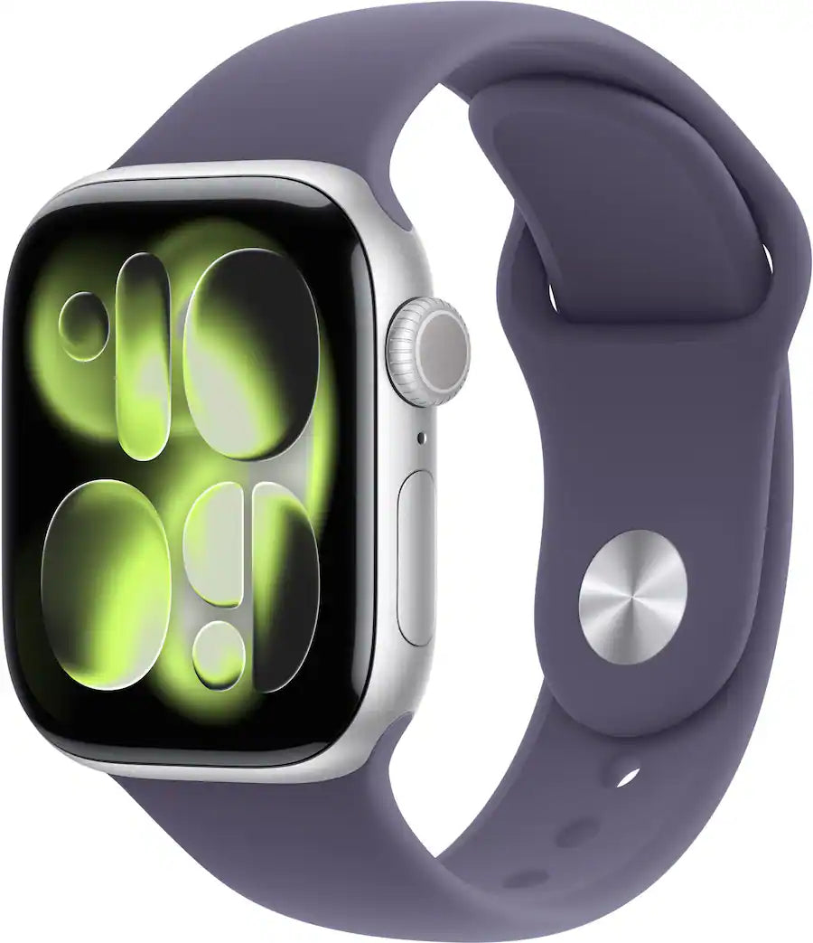 Apple Watch Series 11 (GPS) 42MM Silver Aluminum Case Purple Fog Sport Band (Refurbished)