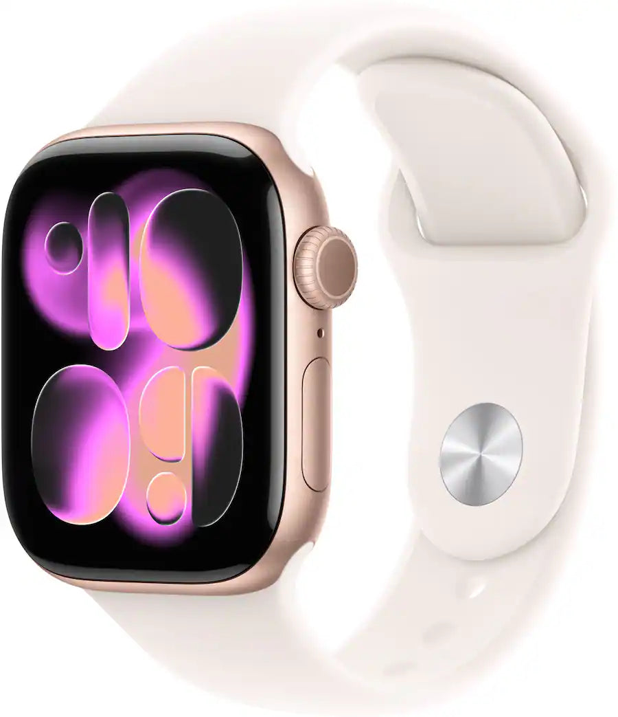 Apple Watch Series 11 (GPS) 42MM Rose Gold Aluminum Case Light Blush Sport Band (Refurbished)