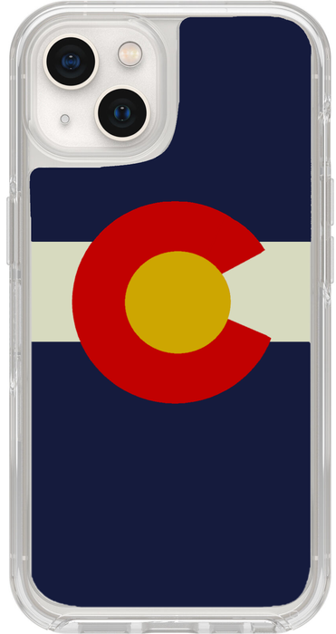 OtterBox SYMMETRY SERIES Clear Case for Apple iPhone 13 - Colorado Flag (New)