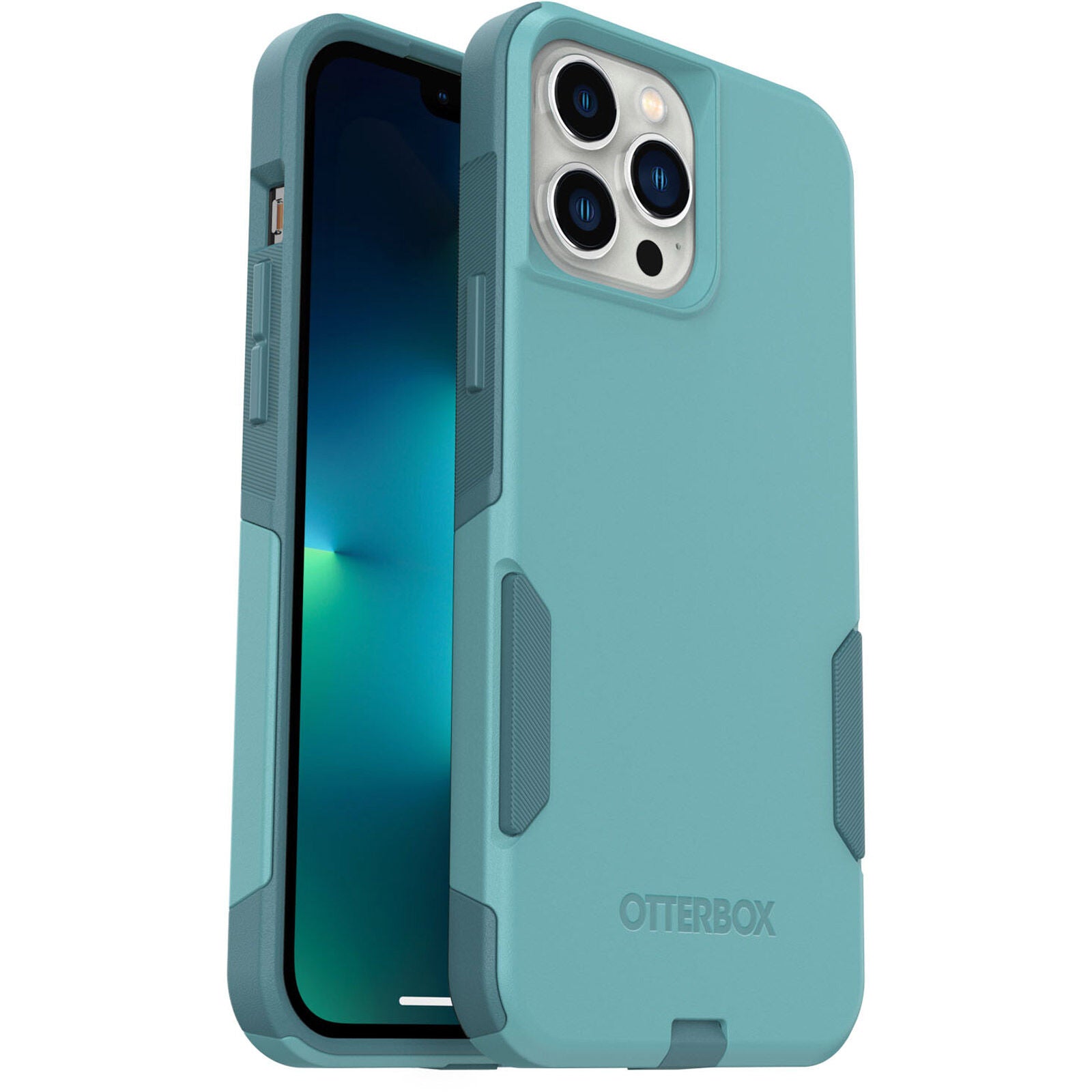 OtterBox COMMUTER SERIES Case for iPhone 13 Pro Max/12 Pro Max - Riveting Way (Teal) (Certified Refurbished)