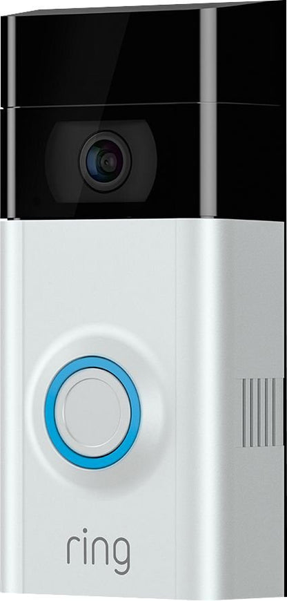 Ring Video Doorbell 2nd Generation, 1080p HD Video - Satin Nickel (New)