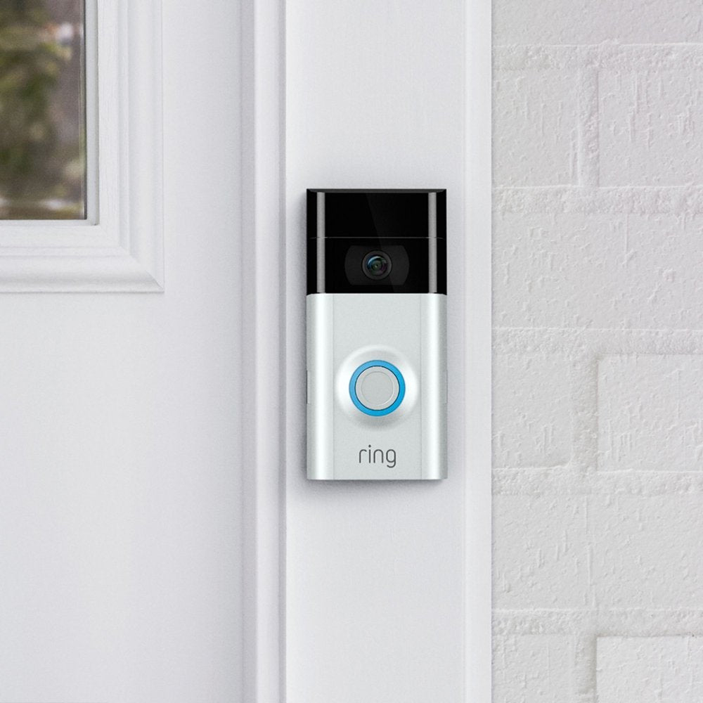 Ring Video Doorbell 2nd Generation, 1080p HD Video - Satin Nickel (New)