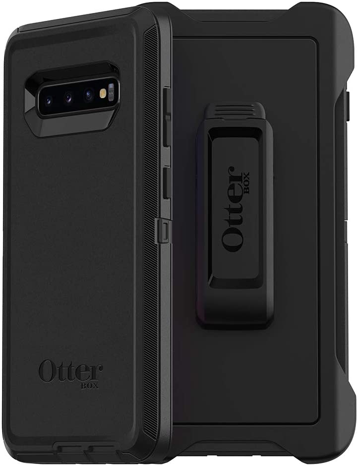 OtterBox DEFENDER SERIES Case &amp; Holster for Samsung Galaxy S10+ Plus - Black (New)