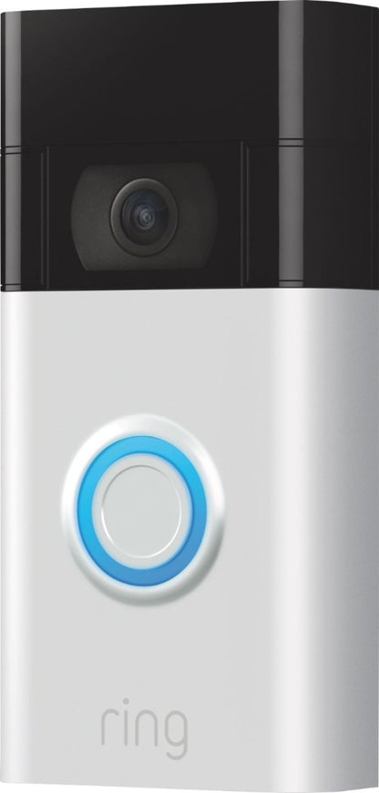Ring Wi-Fi Smart Video Doorbell - Satin Nickel (New)