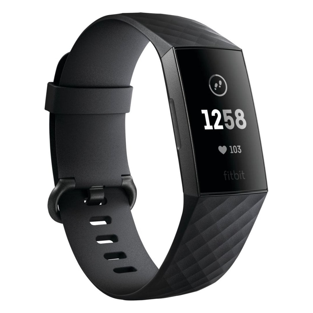 Fitbit Charge 3 Fitness Activity Tracker + Heart Rate - Black