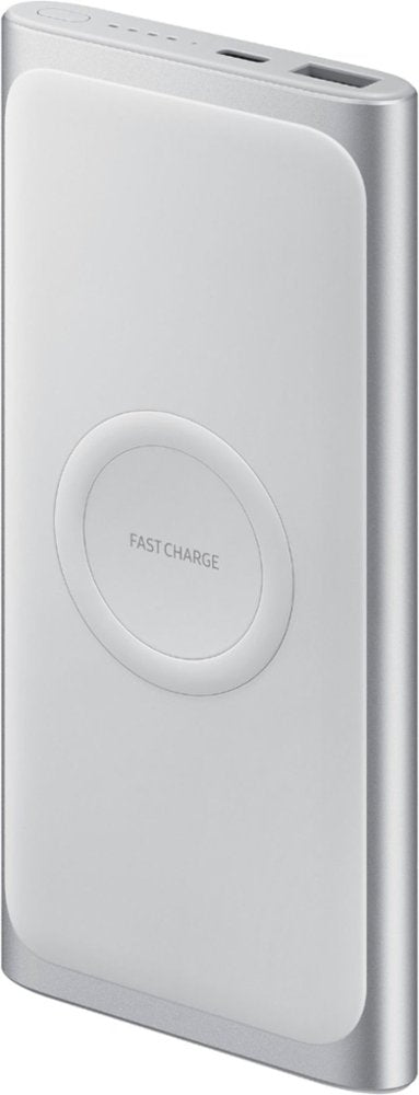 Samsung Wireless Charger Portable Battery, 10000mAh - Silver