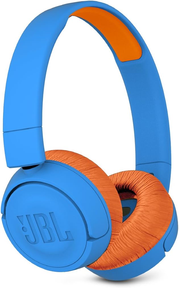 JBL JR 300BT On-Ear Wireless Bluetooth Headphones - Blue/Orange (New)