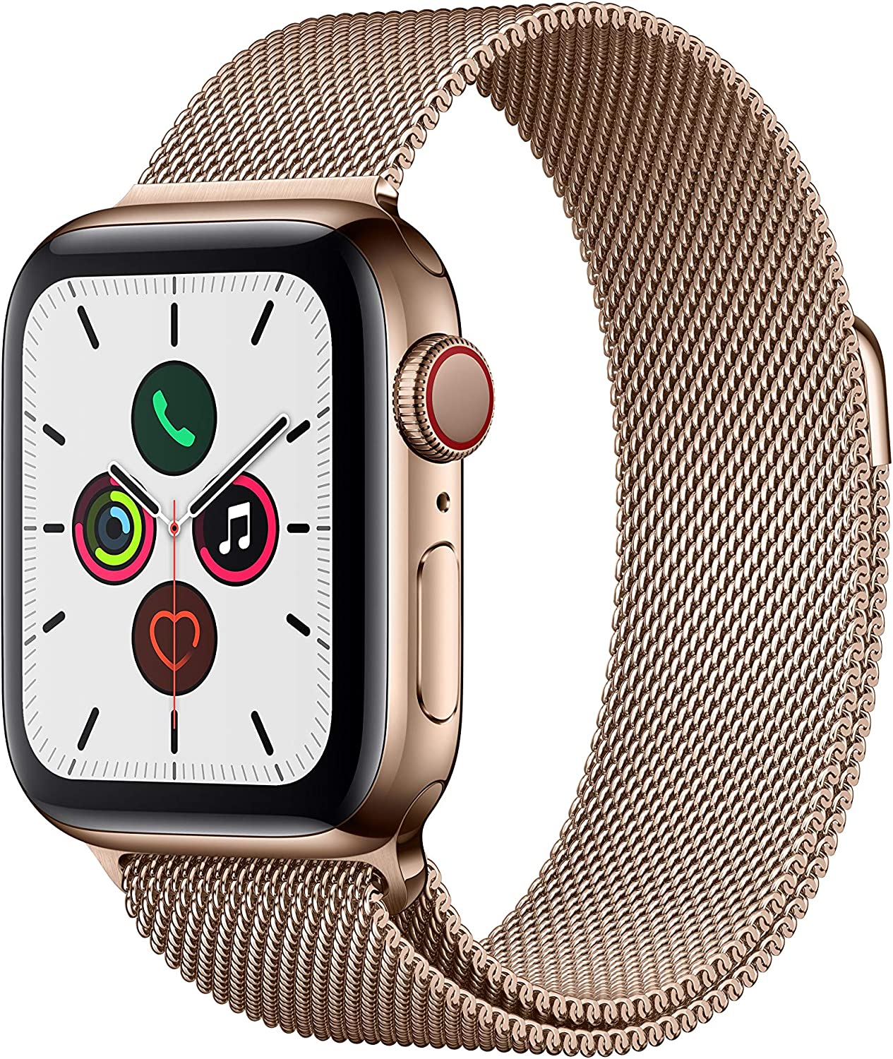 Apple Watch Series 5 (2019) 40mm GPS + Cellular -  Gold Stainless Steel Case &amp; Gold Milanese Loop (New)